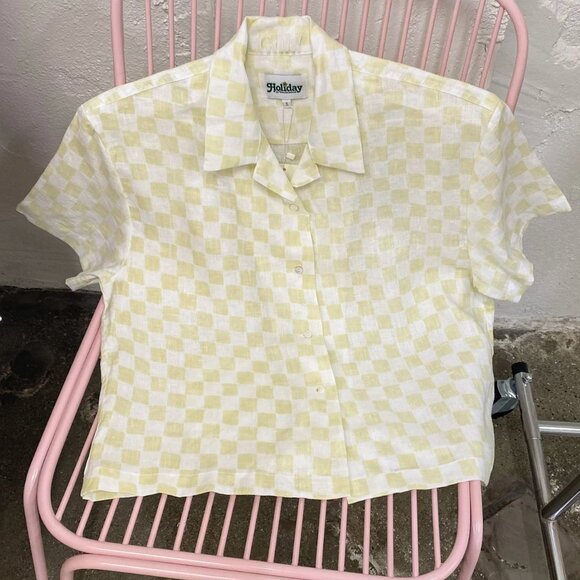 Holiday the Label Cream Check Short Set S - Picture 8 of 10